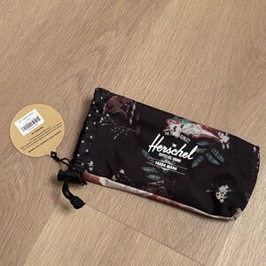 Herschel Supply Company Floral Pouch - Black and Pink